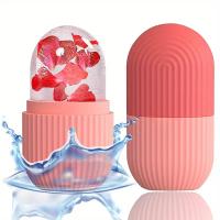 Molde De Hielo De Silicona Para Cuidado De La Piel Belleza Contorno Levantamiento Glóbulos De Hielo Masajeador Facial Reducción De Acné - details 7