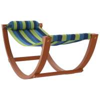 vidaXL Hamaca mecedora para niños tela Verde, Azul, Sillas de Exterior Ideal para jardín, playa, piscina, terraza Tumbona Piscina Tumbonas Playa Tumbonas Jardín Exterior - details 0