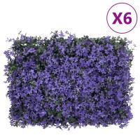 vidaXL Valla de Hojas Artificiales Enrejados Paneles Morado 40x60 cm Cantidad 6 unidades, 24 unidades - details 0