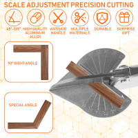Tijeras De Miter Multifuncionales Precisas Para Corte Angular 45°-135° Herramienta Manual Para Modelado De Zapatos Y Carpintería - details 4