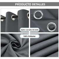 Cortinas De Patio Grande Impermeables Para Exteriores Bloqueo De Sol Jardín Cortinas Térmicas Gruesas Para Gazebo Pergola Ventanas Modernas De Polyester Algodón - details 6