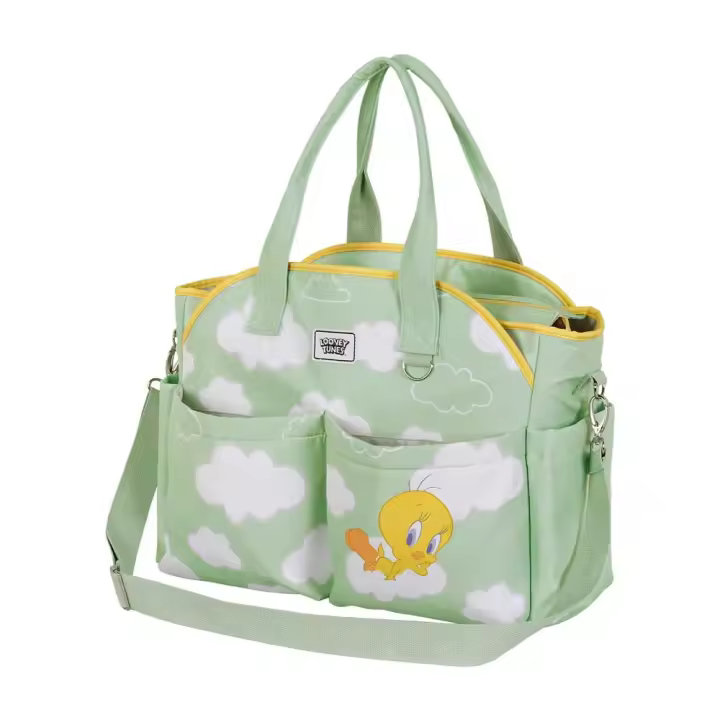 Looney Tunes Tweety (Piolín) Clouds Bolso para Carro de Bebé Mommy, Verde - 1