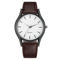Reloj De Cuarzo Minimalista Para Parejas Correa De Cuero Múltiples Colores Accesorio De Ropa Casual Reloj Simplicidad - details 9
