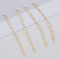 50pcs Clavos De Cabeza Plana En Forma De T De Acero Inoxidable 20-40mm Para Suministros De Fabricación De Joyas DIY Color Oro Y Acero - details 4
