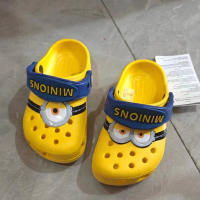 Sandalias De Verano Para Niños Anime Minions Kawaii EVA Zapatillas De Casa Playa Con Agujeros Zapatos De Draining Unisex - details 2