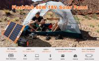 Flashfish TSP18V 60W Panel Solar Plegable con Cargador Portátil, 2 Salidas USB y Conectores DC, Carga Rápida Inteligente, Alta Eficiencia (21.5-23.5%), Ligero y Ajustable, Ideal para Generadores Solares y Dispositivos Móviles - details 0