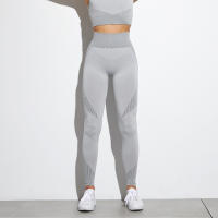 Leggings De Gimnasio Para Mujer Cintura Alta Sin Costuras Con Control De Abdomen Talla Justa Para Yoga Running Actividad Física - details 4