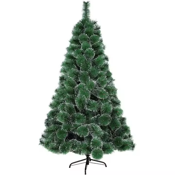 Árbol de Navidad Artificial Verde o Blanco, Alturas de 60 cm, 90 cm, 120 cm, 150 cm, 180 cm, 210 cm y 240 cm, Ramas Abatibles y Desmontables, Soporte Metálico Plegable, Fácil Montaje y Resistente al Fuego, Ideal para Decoración Navideña - 1