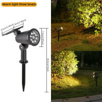 Luces De Punto Solar RGB 9 LED Para Exterior IP65 Impermeables Ajustable Brillo Para Jardín Yard Árboles De Palma - details 8