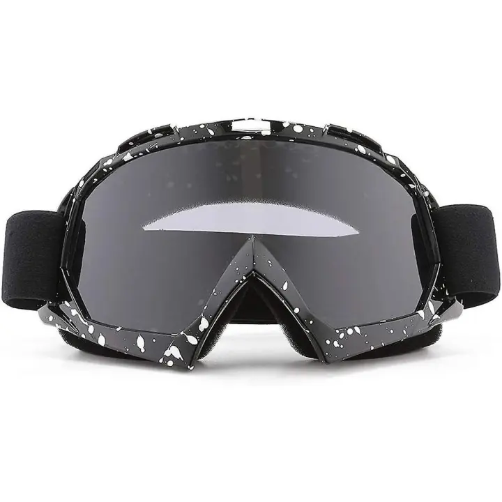 Gafas de motorteta, antiarañazo, a prueba de Polvo, flexibles, with Protección UV400, acolchadas, de espuma suave y Gruesa, Con Correa ajustable para ciclismo y motocross - 1