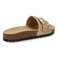 PuntoSalao Sandalias planas cómodas bio en pala para mujer color champan VR5-1757 - details 2