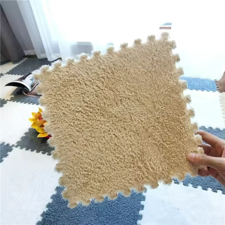 20PCS Tapete De Piso Suave De Cuero Genuino Para Niños Tapete Deportivo Antideslizante Y Absorbente De Impacto EVA Puzzle Juego Educativo Para Niños Tamaño 30x30cm - 1