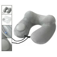 Almohada De Cuello Portátil Inflable Y Presión 1pc Desmontable Para Limpieza Adecuada Para Viajes De Negocios Y Camping - details 5