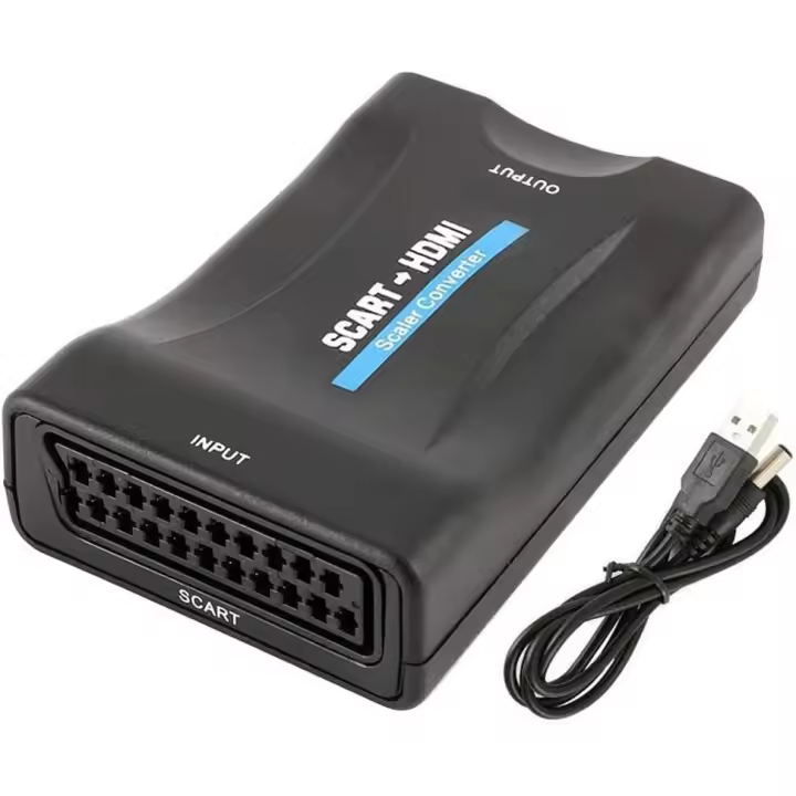 Compatible con Euroconnector a HDMI 1080P/720P, convertidor de audio y vídeo, adaptador de monitor HDTV B proyector VHS Xbox PS3 Sky Blu-ray - 1