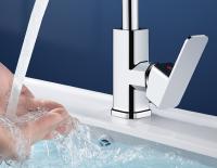 Grifo De Baño Universal Para Lavabo Agua Caliente Y Fría 2-en-1 Instalación En La Parte Superior Rotativo Para Cocina Y Hogar - details 7