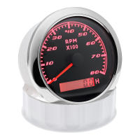 Gáuge De Velocidad Para Coche Y Barco 85mm Con Medidor De Horas Impermeable 7 Colores Retroiluminación 12V 24V Tacho Medidor De Velocidad - details 8