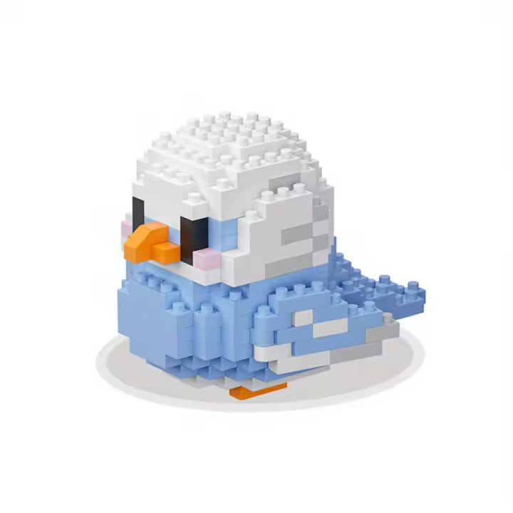 250pcs Creative DIY Cartoon Cute Bird Parrot Sparrow Animal Micro Drill Small Particle Building Blocks Assembled Ornaments Toys - 1