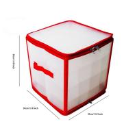 Caja De Almacenamiento Para Esferas De Navidad 64 Compartimentos Organizador De Decoraciones De Árbol De Navidad Divisores De Juguetes Material De Seda PP - details 9