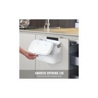 Cubo de basura Colgante de 1,8 galones con tapa, Cubo de basura de Puerta montado en la comparación para 7 litros de armarario de Cocina, Cubo de basura Pequeño Debajo del fregadero para Armario, Baño - details 3