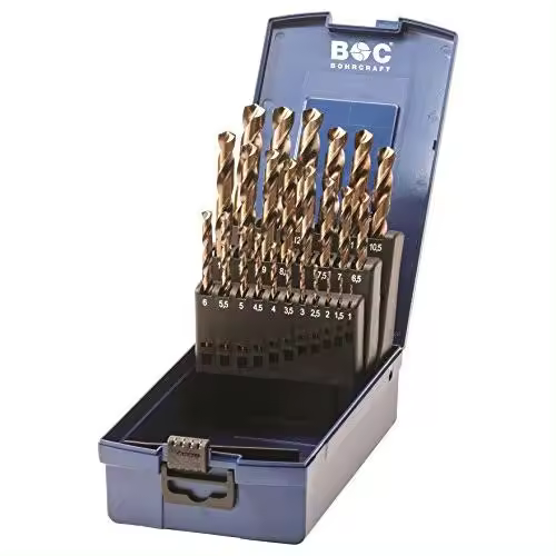 Bohrcraft 11401330025 - Bohrcraft Jg. brocas DIN 338 N HSS-E Co5%, caja ABS KE13 //1-13x0,5/25-uds. - 1