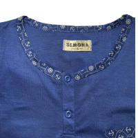 Pijama Hombre - Camiseta Manga Corto de Cuello redondo y botones con Bolsillo Izquierda + Pantalones Corto Anclas - 611 - details 3