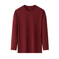 Camiseta De Algodón Para Hombre Con Cuello Redondo Y Mangas Largas En Color Sólido Cómoda Y Transpirable Para El Verano - details 13