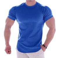 Camiseta De Verano Para Hombre Alta Elasticidad Ajustada Rápida Secado Bajo Hem Curvado Camisetas Casuales De Color Sólido Para Fitness - details 13