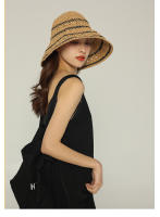 Sombrero De Paja Vintage Con Alas Anchas Para Mujer Sombrero De Sol Plegable Protección UV Para Playa Y Viajes Exterior Primavera Verano - details 9