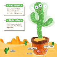 Juguete De Cactus Hablador Recargable Grabable Y Repetible Para Niños Idiomas Inglés Español Árabe Cambiador De Voz Educativo - details 15