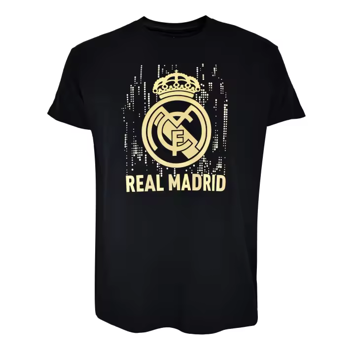 Camiseta Real Madrid Negra y Dorada para Hombre - Moda Masculina - Camisetas de Hombre - 1