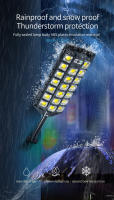 Lámpara De Pared Solar LED Con Sensor De Movimiento PIR Luz Solar Para Callejón Control Remoto 3 Modos Para Jardín - details 8