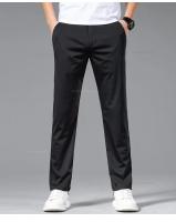 Pantalones Casuales Ultrafinos Para Hombre Verano Algodón De Seda Con Elasticidad Alta Secado Rápido Pantalones Rectos Negocios Estilo Coreano - details 17