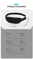 Bolsa De Cintura HcanKcan Para Hombres Y Mujeres Impermeable Con Cierre YKK Bolsa Transversal Táctica De Viaje Casual - details 10