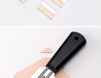 Cuchillo De Talla En Cuero QJH Con Hoja De Acero Y 5 Hojas Intercambiables Herramienta De Artesanía Para DIY Y Trimmings - details 1