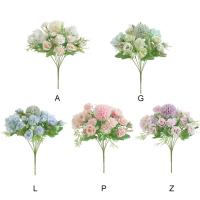 1 Rama De Flores Artificiales Rosa Hidranegra Peonía Vintage Para Novia Decoración De Casa Y Boda Plantas Falsas De Seda - details 13