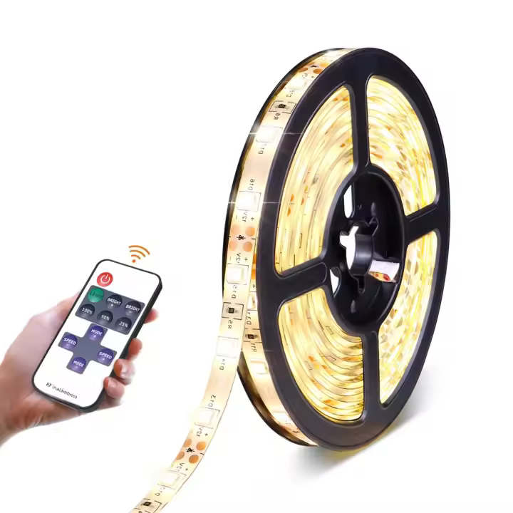 Tira De Luces LED Control Remoto Inalámbrico 12V Impermeable 1M 2M 3M 4M 5M Dimmable Para Iluminación Nocturna DIY Armario Cocina - 1