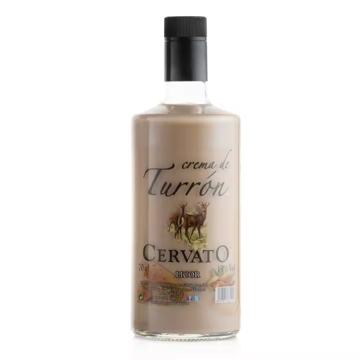 CervatO Crema de Turrón Botella 70CL “Auténtico turrón transformado en Crema de Licor” - 1