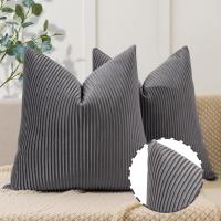 Cubierta De Cojín Suave De Veludo Con Patrón Rayado Para Decoración De Hogar Lujo Cubierta Decorativa Para Sofá Y Cama - details 32