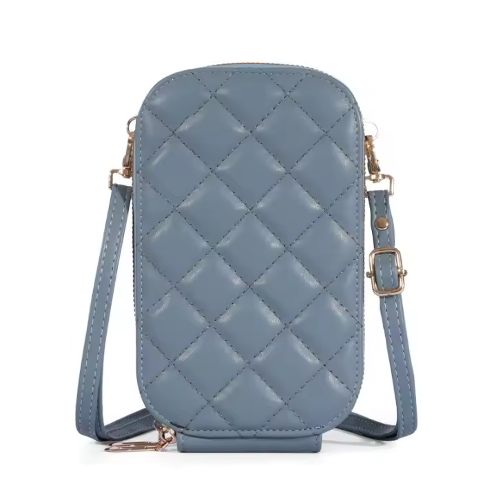 Bolso Cruzado De Hombro Único Moda Para Mujer Mini Versátil Con Posición Para Tarjetas Y Llaves Estilo Clásico PU Con Costura Decorativa - 1