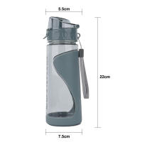 Botella Deportiva De Viaje 500ml Plástica Transparente Y Sellada Para Gimnasio Y Exteriores Botella De Bebida Portátil - details 1