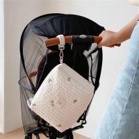 Bolso De Diaper Para Bebé Recién Nacido Estilo Coreano Mochila De Hombro Para Mamá Bolsa Grande De Mano Con Almacenamiento Y Organizador Para Silla De Paseo Bordado Y Cuadrado - details 8