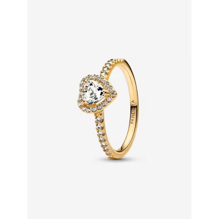 Elevado - Baño de Oro de 14K Pandora - Anillo Corazón - 1