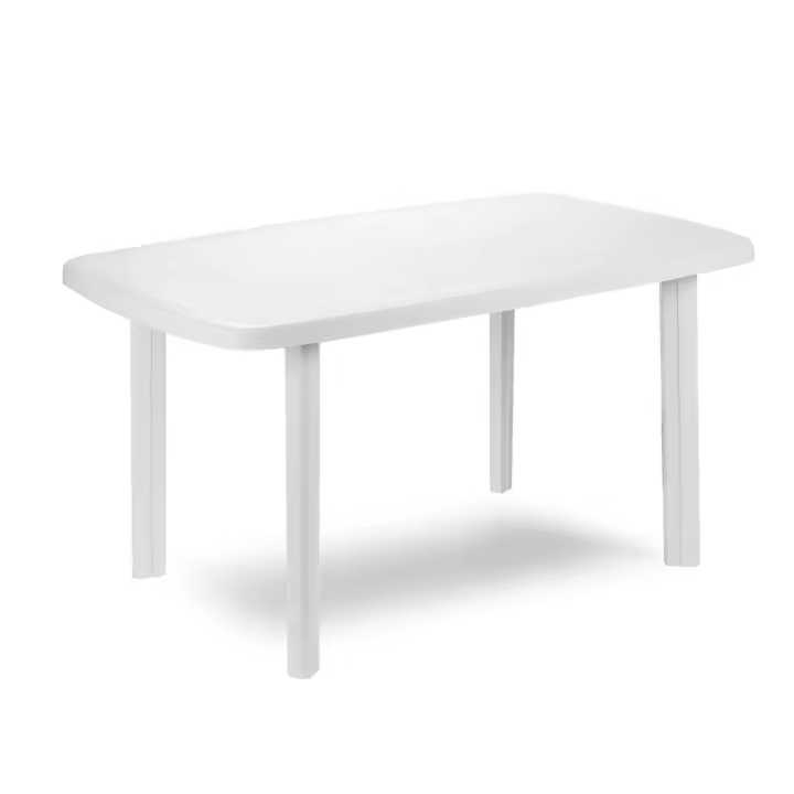 PROGARDEN Mesa de Resina Faro Blanca 137x85 Cm - Alta Calidad - 1