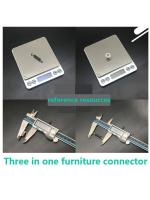 50-Pack Conectores De Muebles Con Cerradura Cam 3-en-1 Instalación Rápida Tornillos Pre-Insertados Y Nuts Snap Metal - details 0