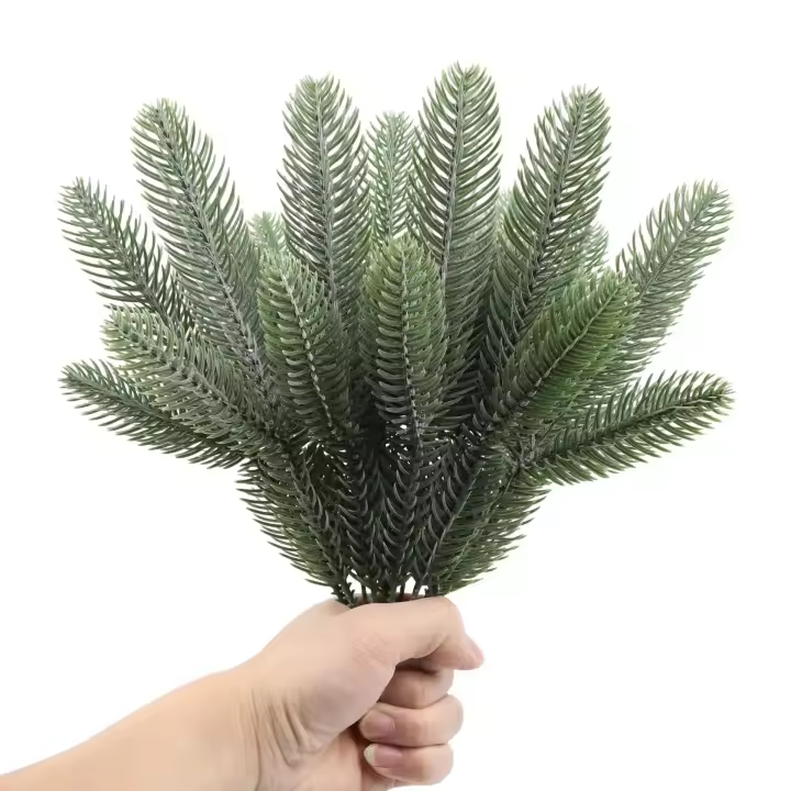 10PCS Ramas De Pino Artificial Para Navidad Árbol De Navidad Decoración De Fiesta Guirnalda De Pinos Con Nieve Regalos Para Decoración De Ambientes - 1