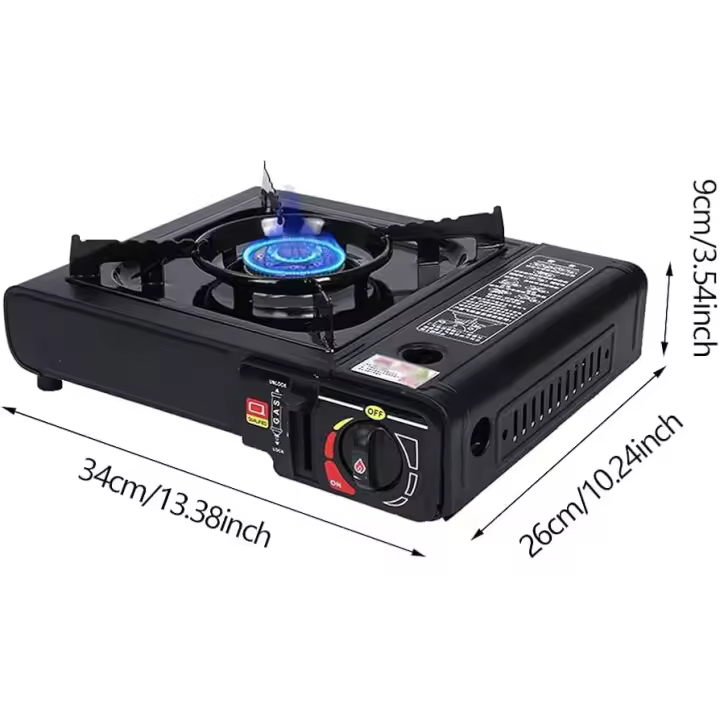 Hornillo de Camping Portátil y Compacto, 1 Fuego, Potencia 2.670 W - 1