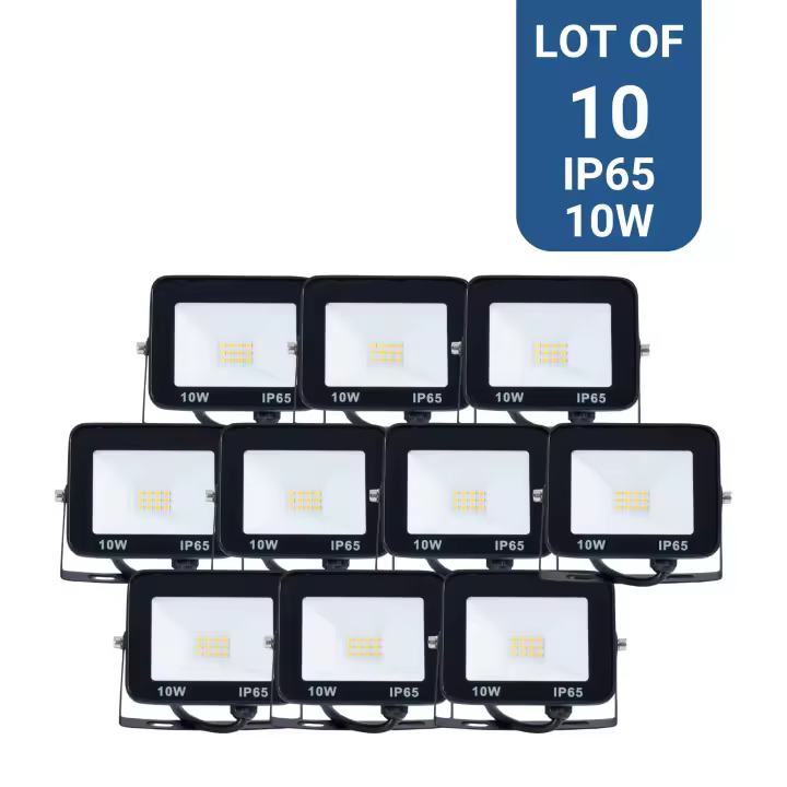 Barcelona LED Pack de 10 proyectores LED exterior 10W - 95lm/W - IP65 - 1