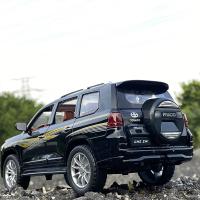 Modelo De Coche De Escala 1:24 TOYOTA Land Cruiser Prado Deportivo SUV De Aleación Con Retroceso Pull Back Luz Y Sonido Regalos Para Niños Colección A174 - details 20