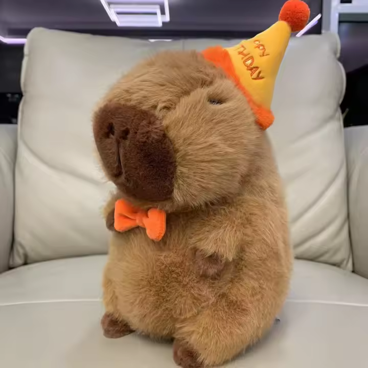 Muñeco De Peluche Capibara Kawaii Juguete Suave Regalo De Cumpleaños Para Amiga Animal De Peluche Fluffty Anime Para Niñas Y Niños - 1