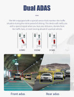 Cámara De Coche Full HD 170° Ángulo Amplio Con Doble Grabación Delantero Y Trasero DVR Para Android ADAS USB TF Carte SD 32G 64G - details 1